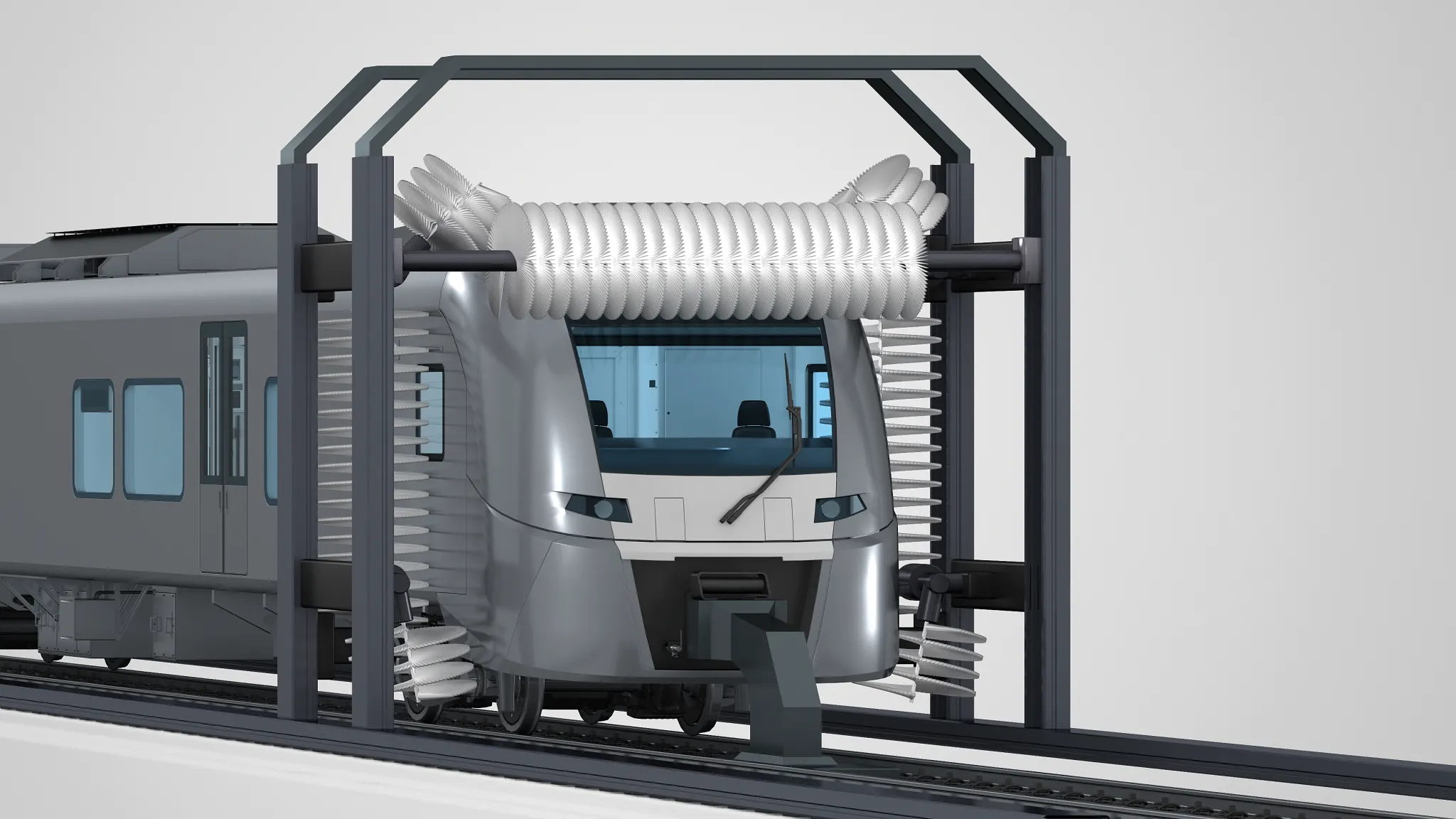 세차 시스템을 갖춘 기차