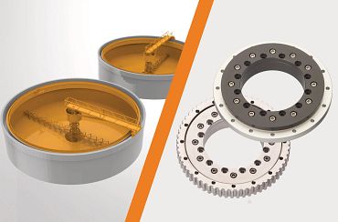 PRT Drehkranzlager in Rundbecken von Kläranlagen