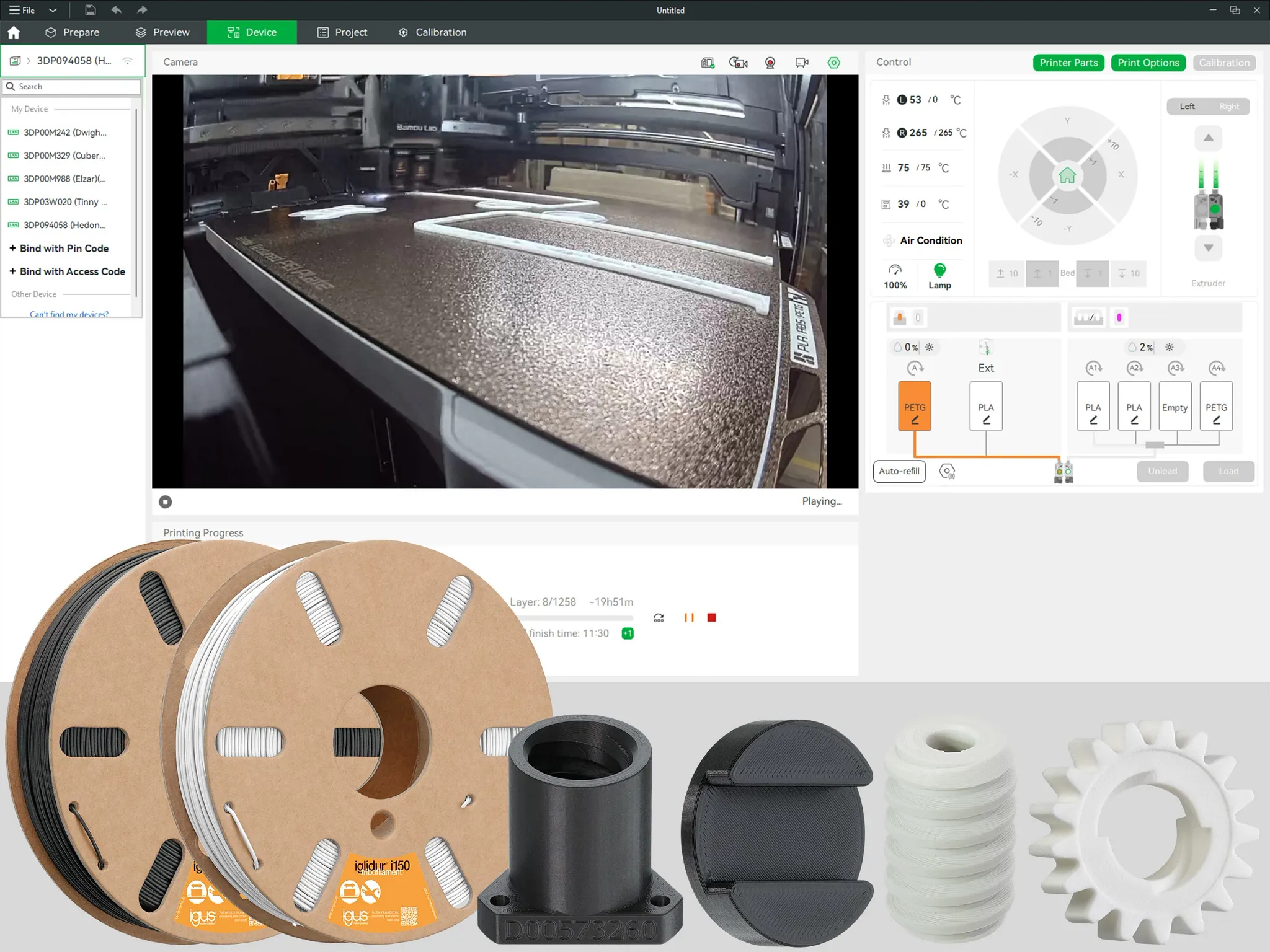igus Bambu Wingman software