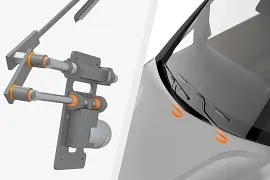 Casquilhos deslizantes e correntes eléctricas no limpa para-brisas