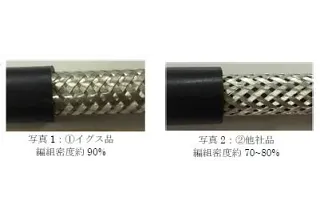 イグス製と他社製ケーブル