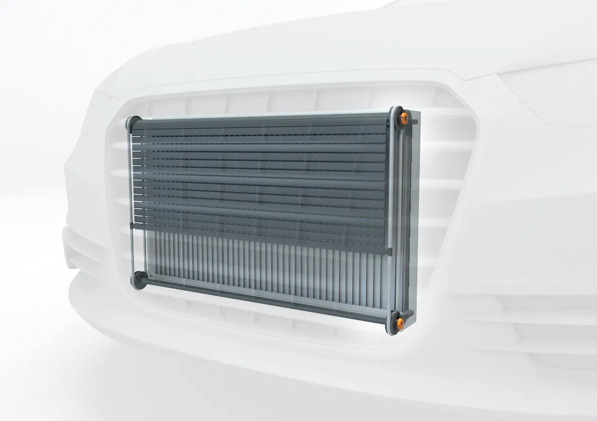 xiros ball bearing in the roller mechanism of a front grill