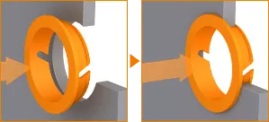 Montage d'un palier clips iglidur