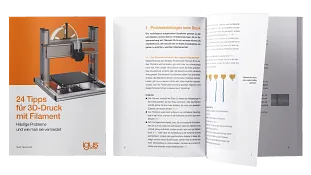 Vorschaubild des Whitepapers mit den "24 Tipps für 3D-Druck mit Filament"