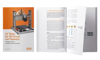 Vorschaubild des Whitepapers mit den "24 Tipps für 3D-Druck mit Filament"