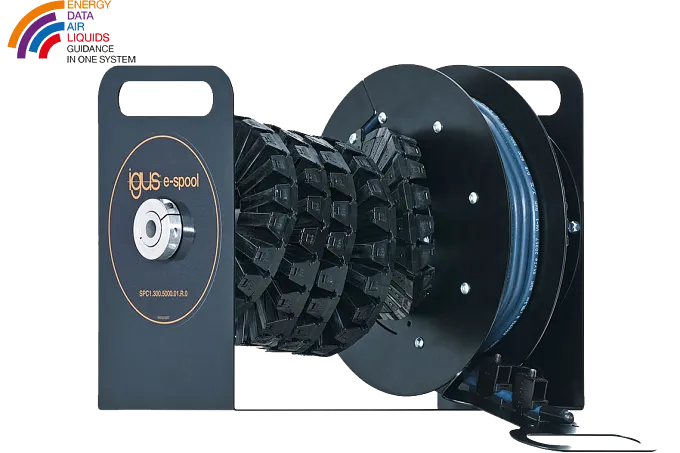 e-spool®: spring-driven cable drum with no slip ring