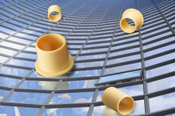 Gleitlager auf Fassade