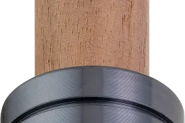 drylin R en un eje de madera