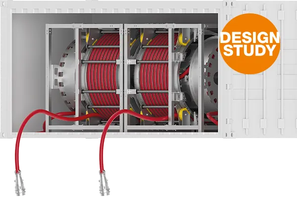 e-spool shore power: shore power cable drum without slip ring