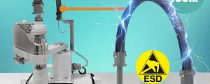 Robot SCARA ESD w pomieszczeniu czystym