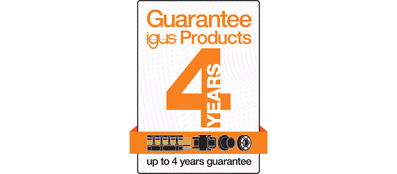 Jusqu’à 4 ans de garantie sur les produits igus