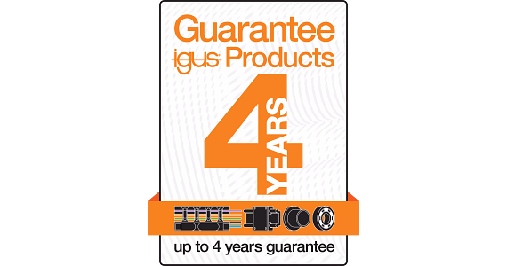 Up to 4 years guarantee on igus products