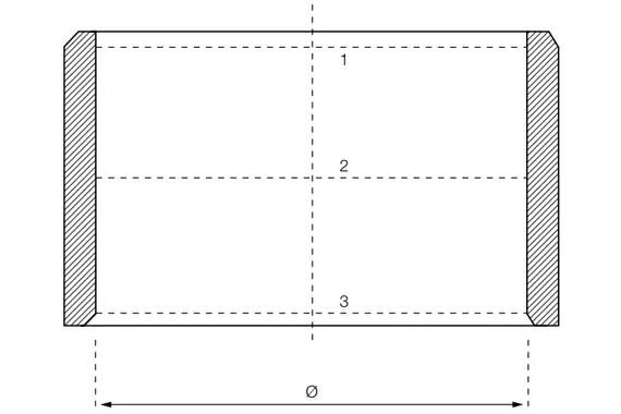 측정 표면의 위치