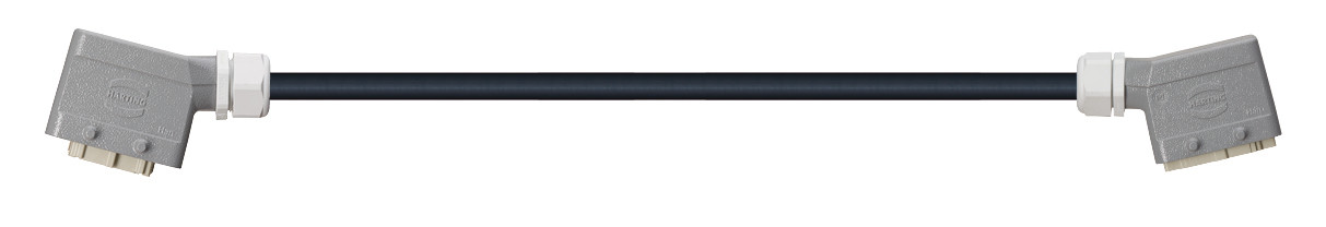 Han 10B connector housing : double locking lever angled at both
