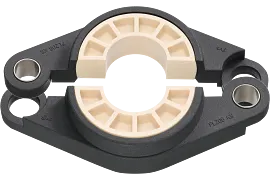 Flanschlager auf der Innenseite eines Förderbands