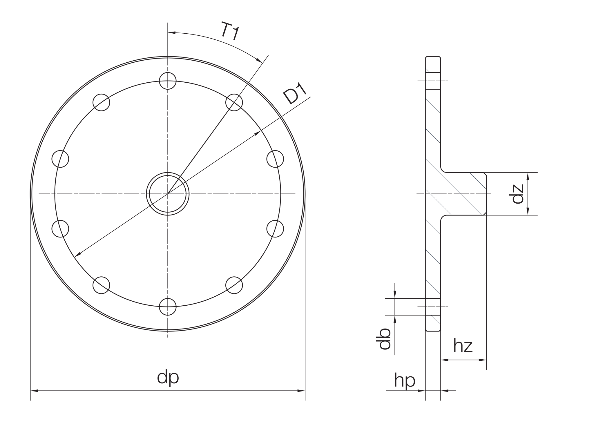 PRT-AZ-30 technical drawing