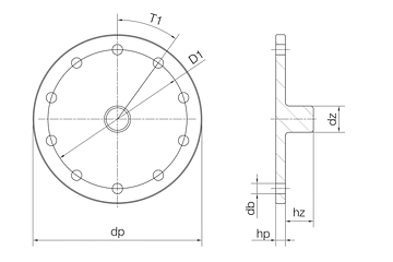PRT-AZ-30 technical drawing