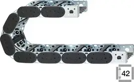 PACK.YE.42.10.100.6000.01 product image <p><b>1 complete set consists of:</b></p><p>+ Hybrid energy chain<br>+ Metal mounting bracket<br>+ Separators</p>