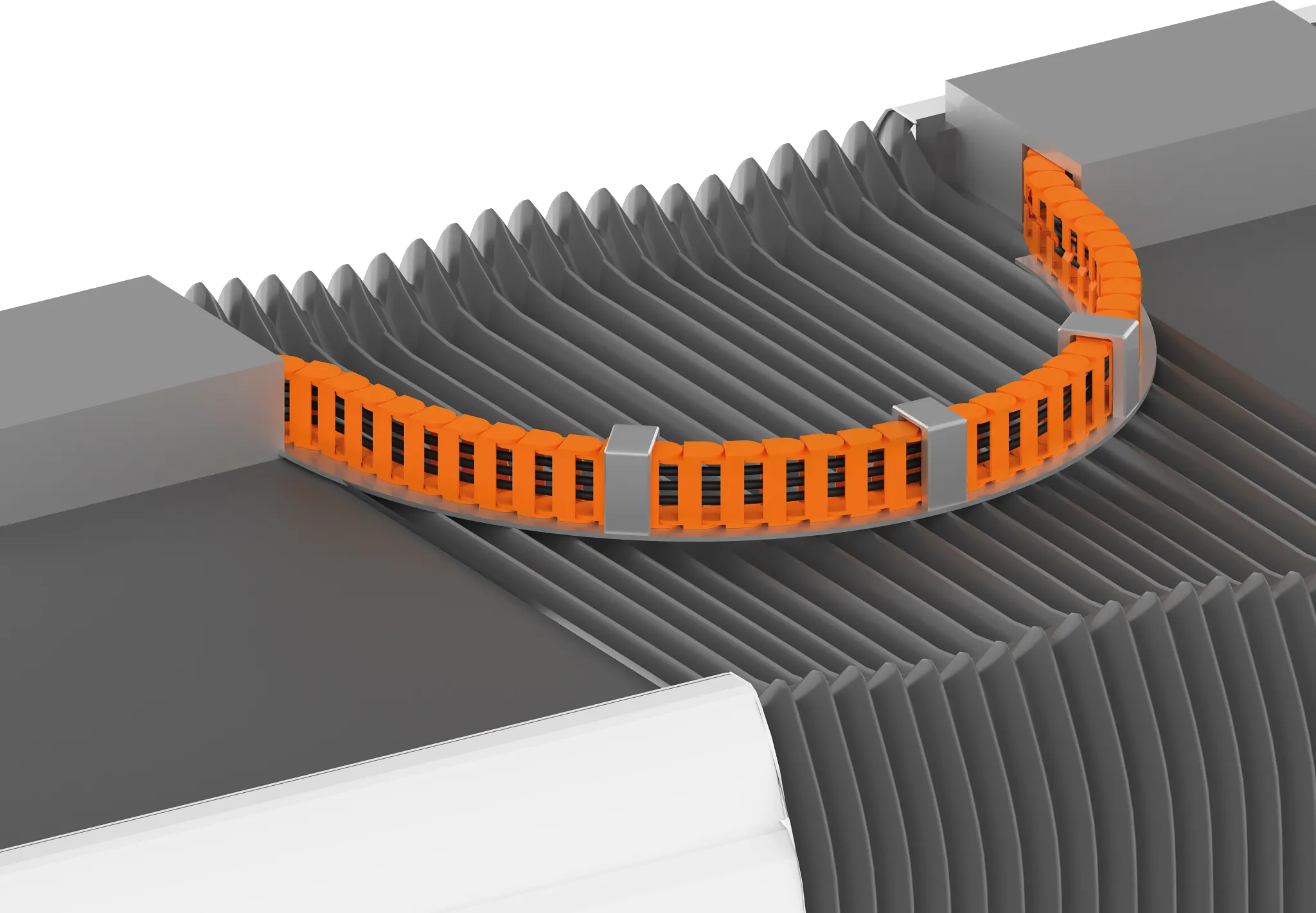 e-chain on articulated bus