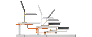 Telescoping galleries