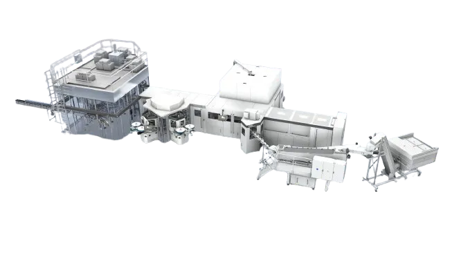 The InnoPET TriBlock stretch blow-molding and labelling filling block from KHS.