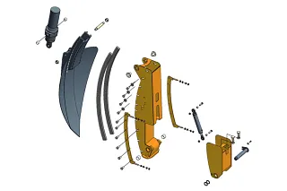 Rendu 3D de la boîte de guidage : une multitude d'applications pour les paliers lisses en polymère.
