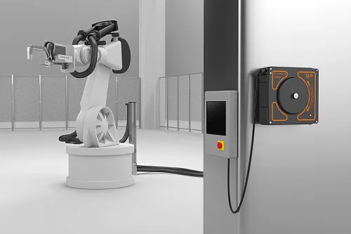 Cable reel e-spool flex | igus cable drum with no slip ring
