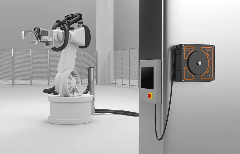 Cable reel e-spool flex | igus cable drum with no slip ring