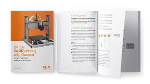 Preview image of the white paper with the "24 tips for 3D printing with filament"