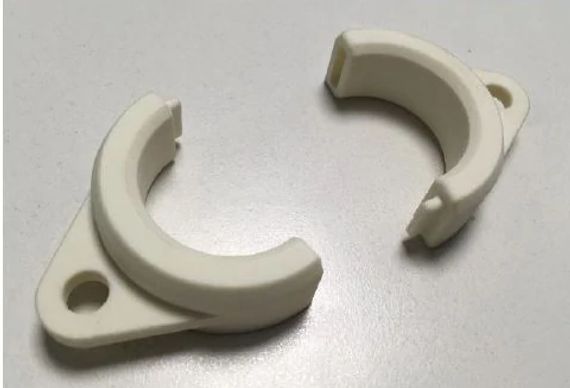 Prototipo impreso en 3D: el cojinete está dividido para facilitar su sustitución.