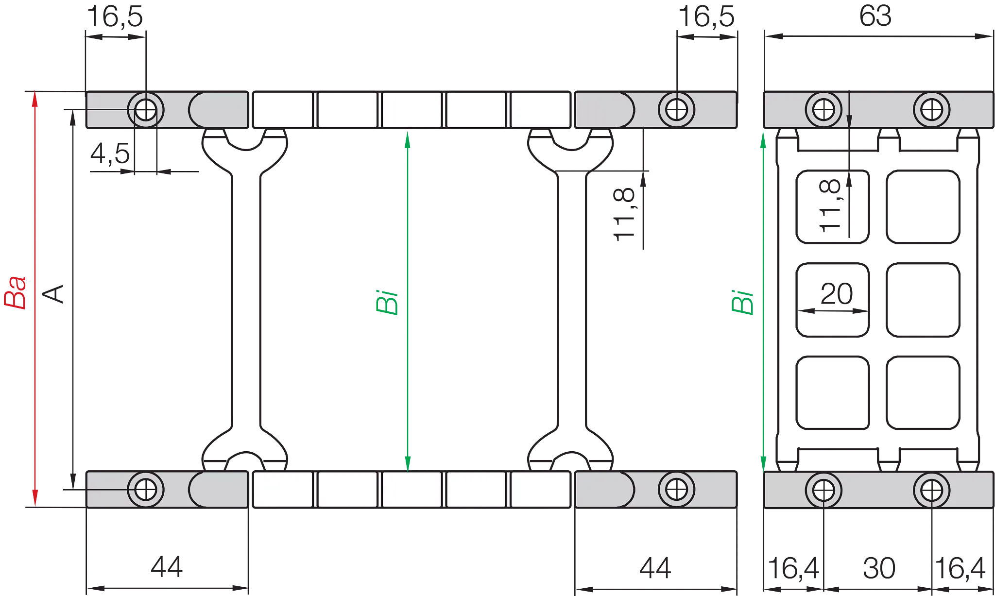 Anschlusselement für die TH3.45