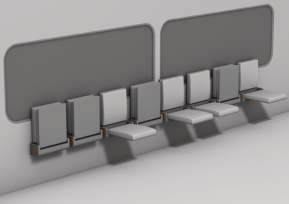 Train seats with iglidur plain bearings