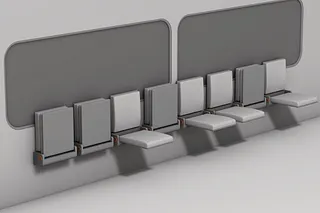 Assentos de trem com as buchas autolubrificantes iglidur