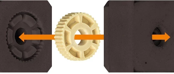 3D printed components using injection molds