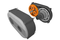 VTT électrique avec moteur mis en avant