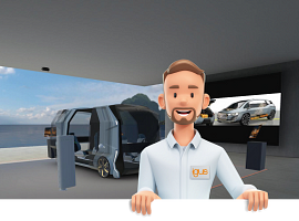 Future van in VR with Avatar